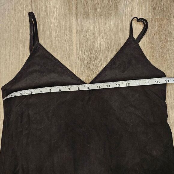 Aritzia Wilfred size M Suede Little Black Dress Cami - Picture 5 of 11
